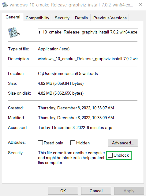 Unblock Blocked Executable